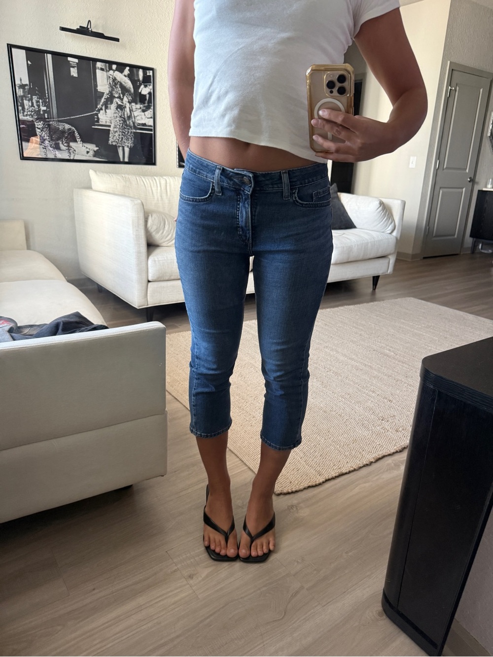 Lee Medium Wash Capri Denim
